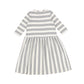 Caffe Dorzo Grey Stripe Dress [Final Sale]