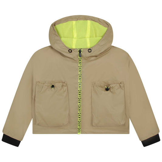 DKNY OLIVE GREEN HOODED JACKET [Final Sale]