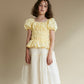 The Middle Daughter Cream Embroidered Tiered Skirt [Final Sale]