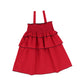 TAKE NOTE RED SMOCKED RUFFLE JUMPER [Final Sale]