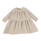 Douuod Taupe Taffeta Tiered Dress [Final Sale]