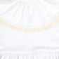 DYO White Ecru Trim Ruffle Collar Tiered Midi Dress [Final Sale]