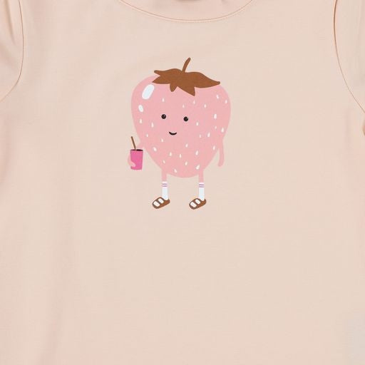 HEBE PINK STRAWBERRY PATCH TEE [Final Sale]