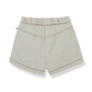 1 + IN THE FAMILY BEIGE LINEN BROWN STITCH SHORTS [Final Sale]