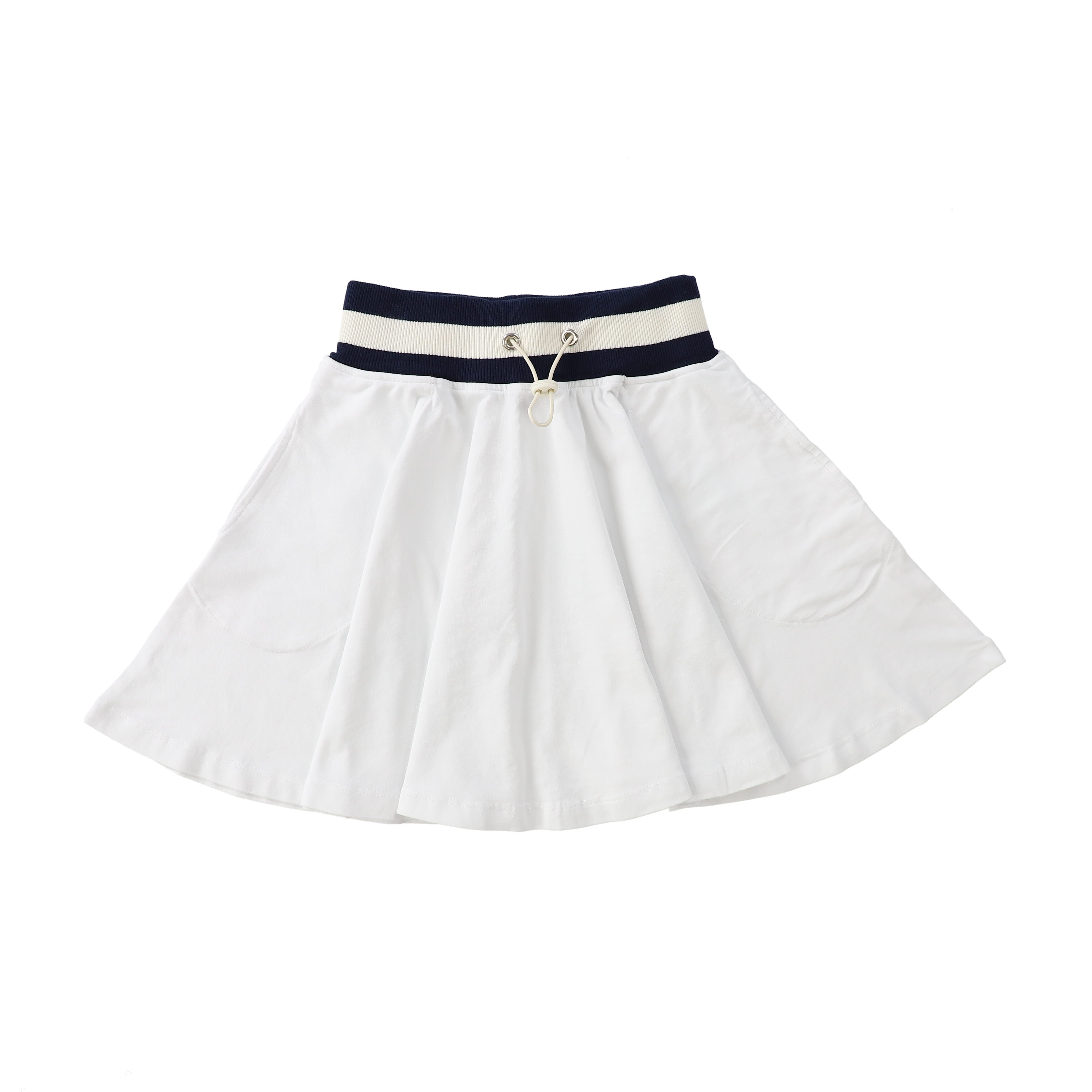 Drawstring flare outlet skirt