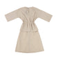 VENERA ARAPU BEIGE WHITE TRIM LAYERED DRESS [Final Sale]