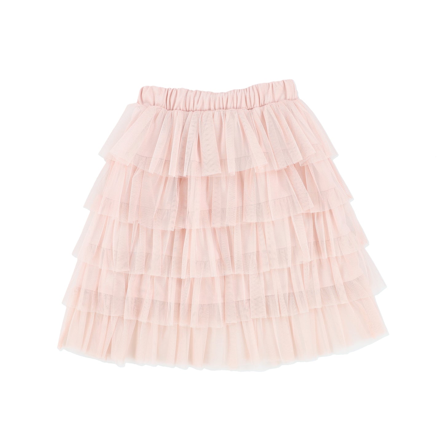 IMPERIAL LIGHT PINK TULLE RUFFLE SKIRT [Final Sale]