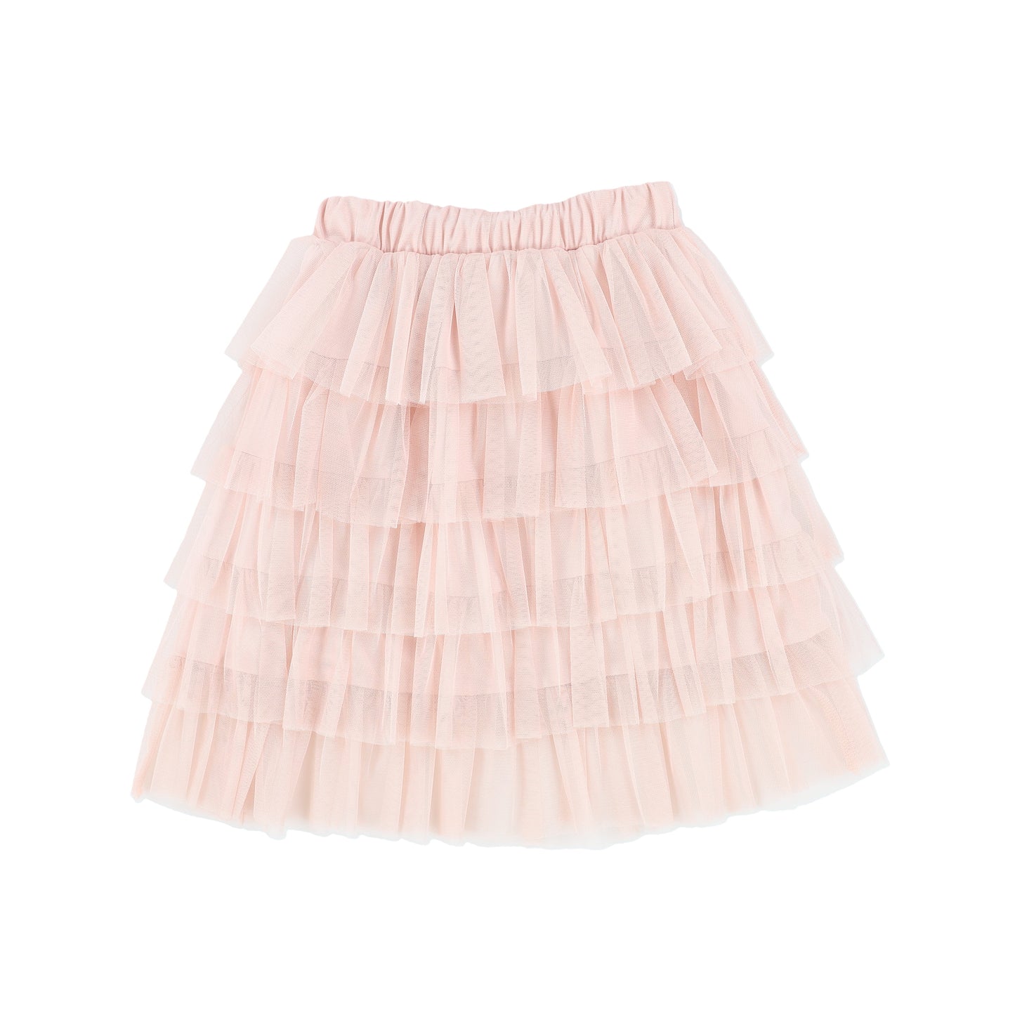 IMPERIAL LIGHT PINK TULLE RUFFLE SKIRT [Final Sale]