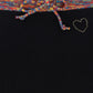 Hey Kid Black Multicolor Trim Embroidered Knit Skirt [Final Sale]