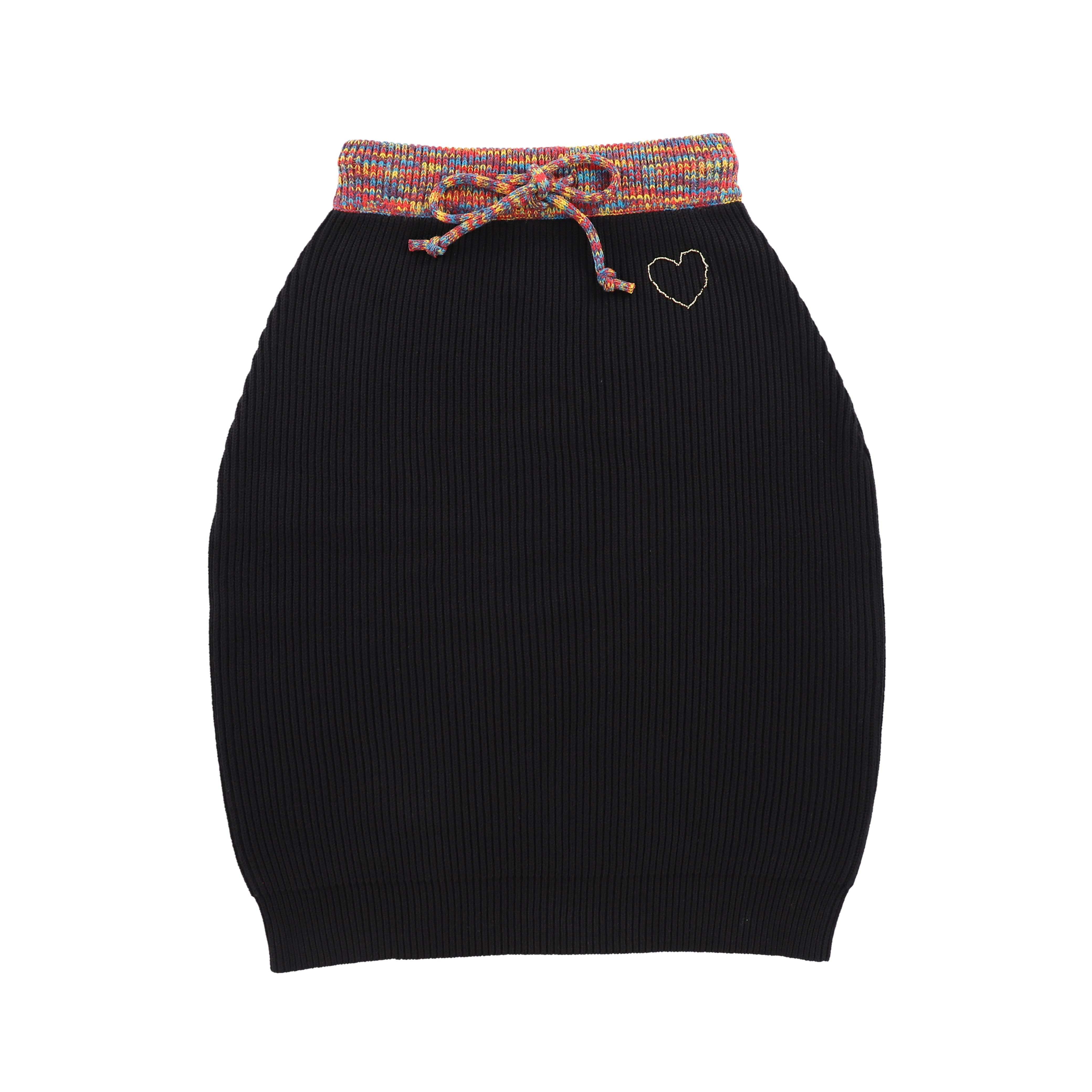 Embroidered shop knit skirt