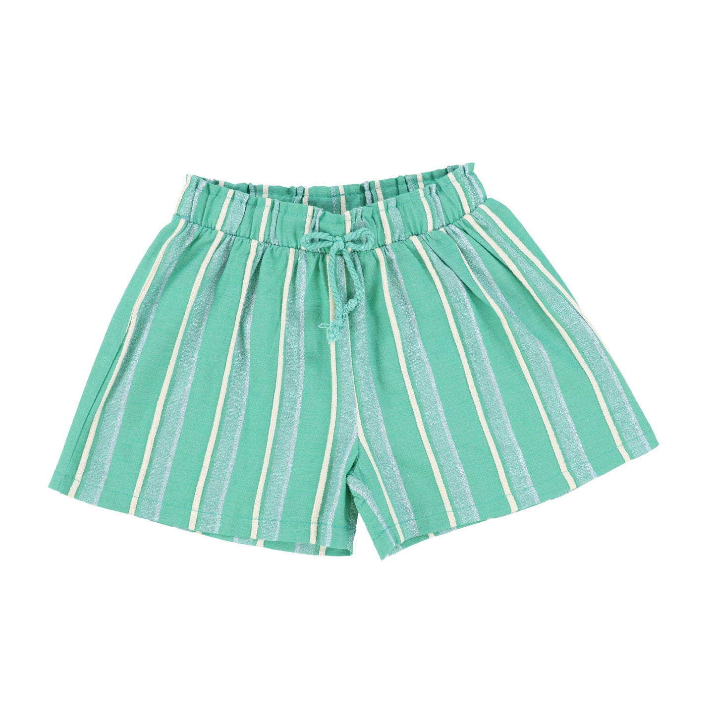 Yell Oh Green Striped Bermuda Shorts [Final Sale]