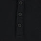 Yell Oh Black Ribbed Henley Tee [Final Sale]