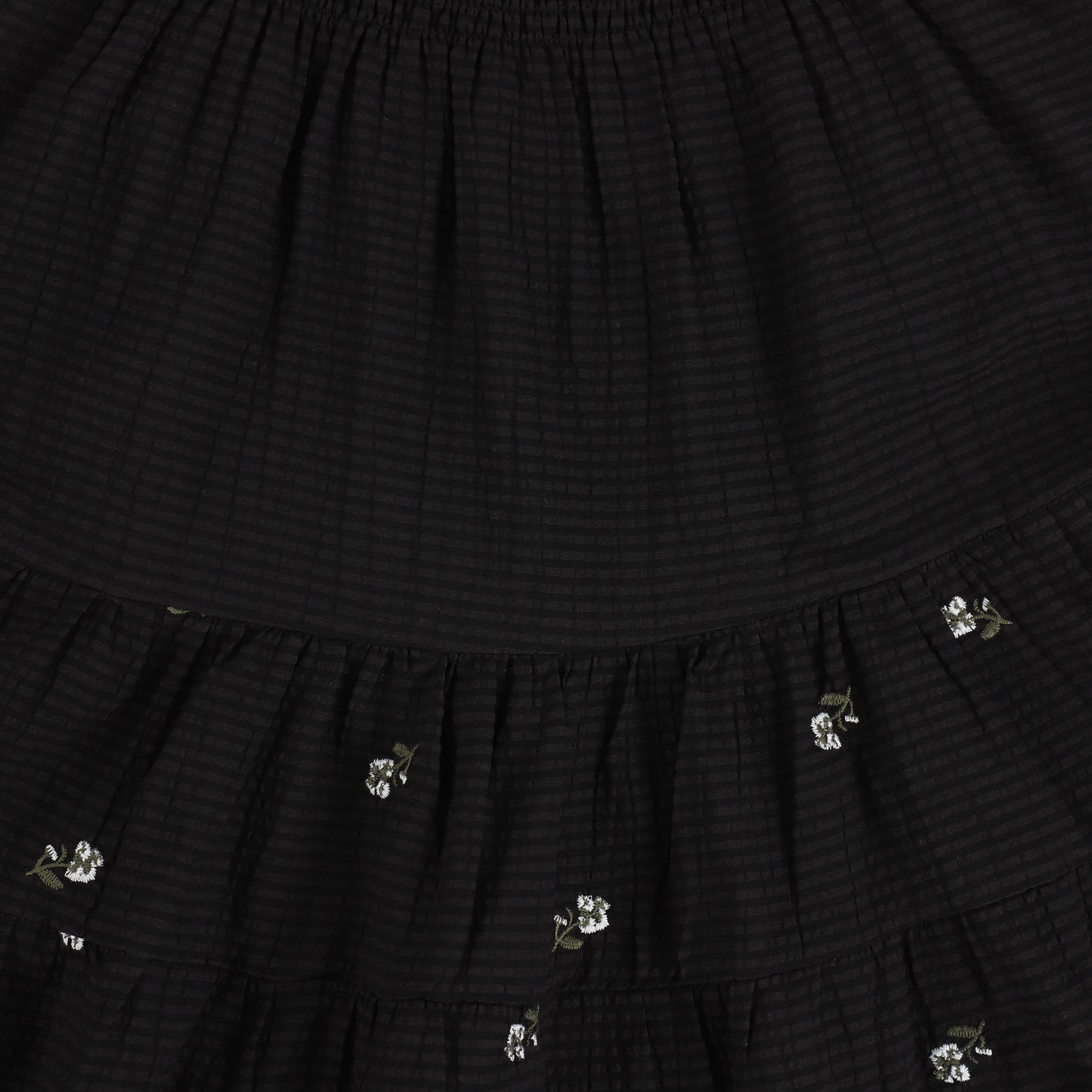 KOKORI BLACK SMOCKED TIERED FLOWER DRESS [Final Sale]