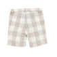Laranjinha Oatmeal Plaid Linen Shorts [Final Sale]