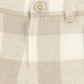Laranjinha Oatmeal Plaid Linen Shorts [Final Sale]