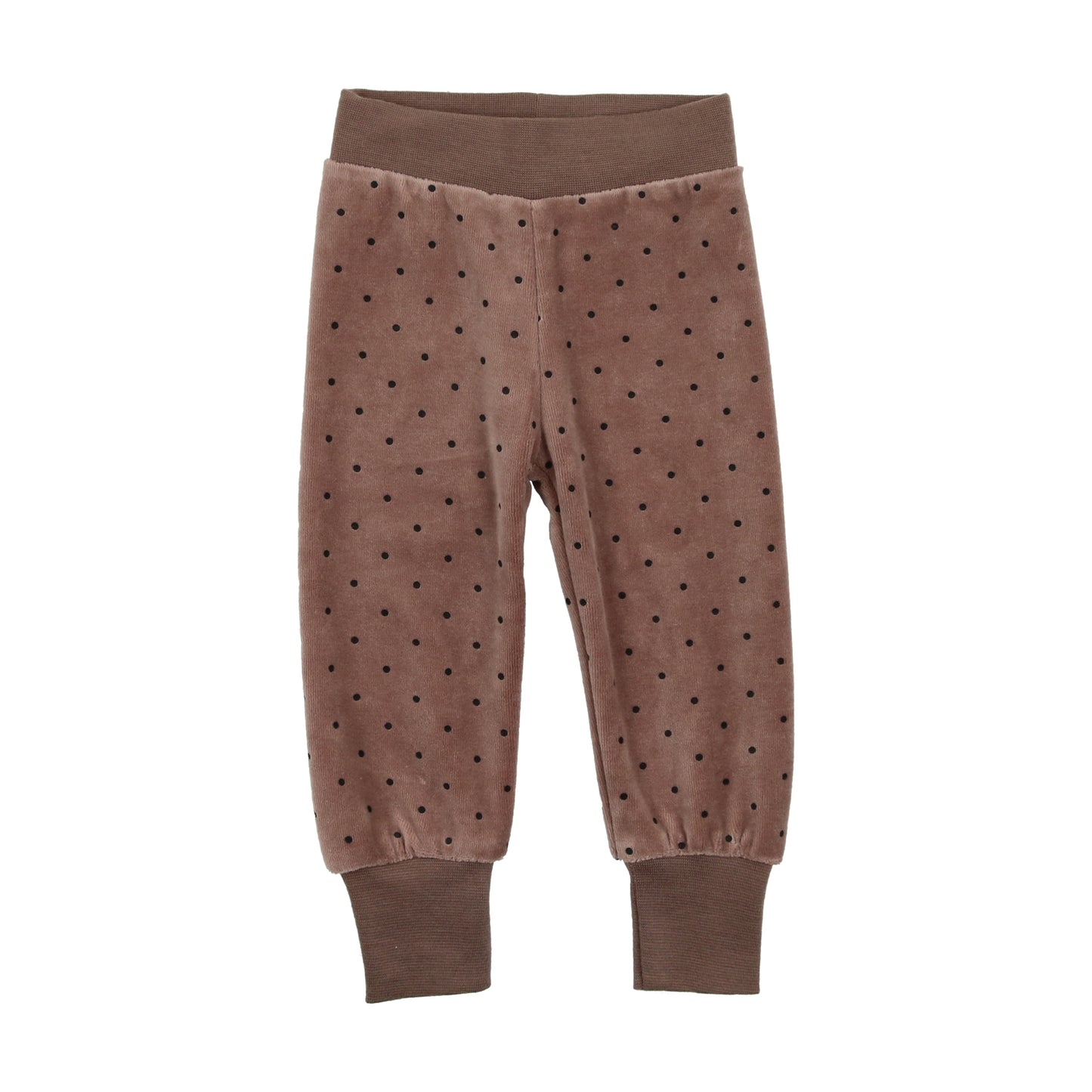 Analogie Taupe Dotted Velour Sweatpants [Final Sale]