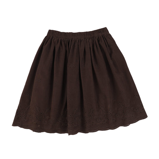 MarMar Espresso Eyelet Flare Skirt [Final Sale]