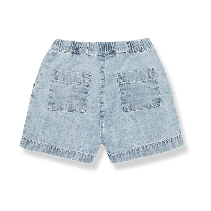 1+ In The Family Light Denim Wash Bermuda Shorts [Final Sale]