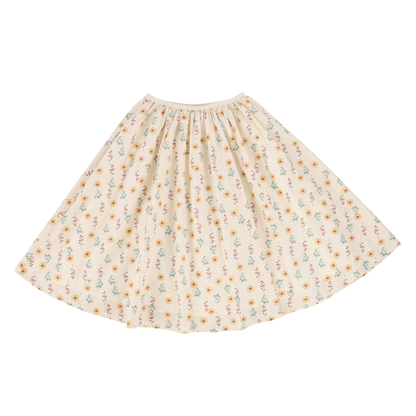 Minimal Peach Floral Flare Skirt [Final Sale]