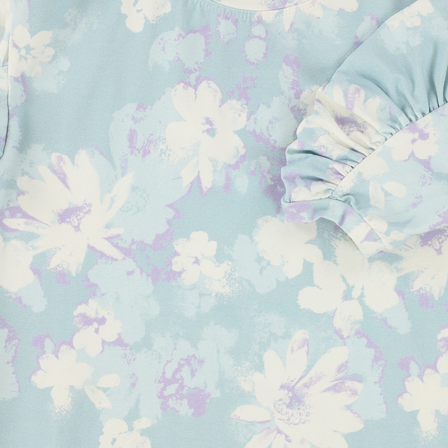 MINIKID BLUE WHITE LAVENDER FLORAL TSHIRT DRESS [Final Sale]