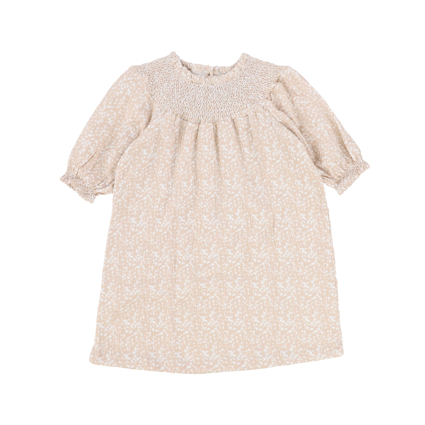 Napaani Baby Pink Spotted Puff Sleeve Dress [Final Sale]
