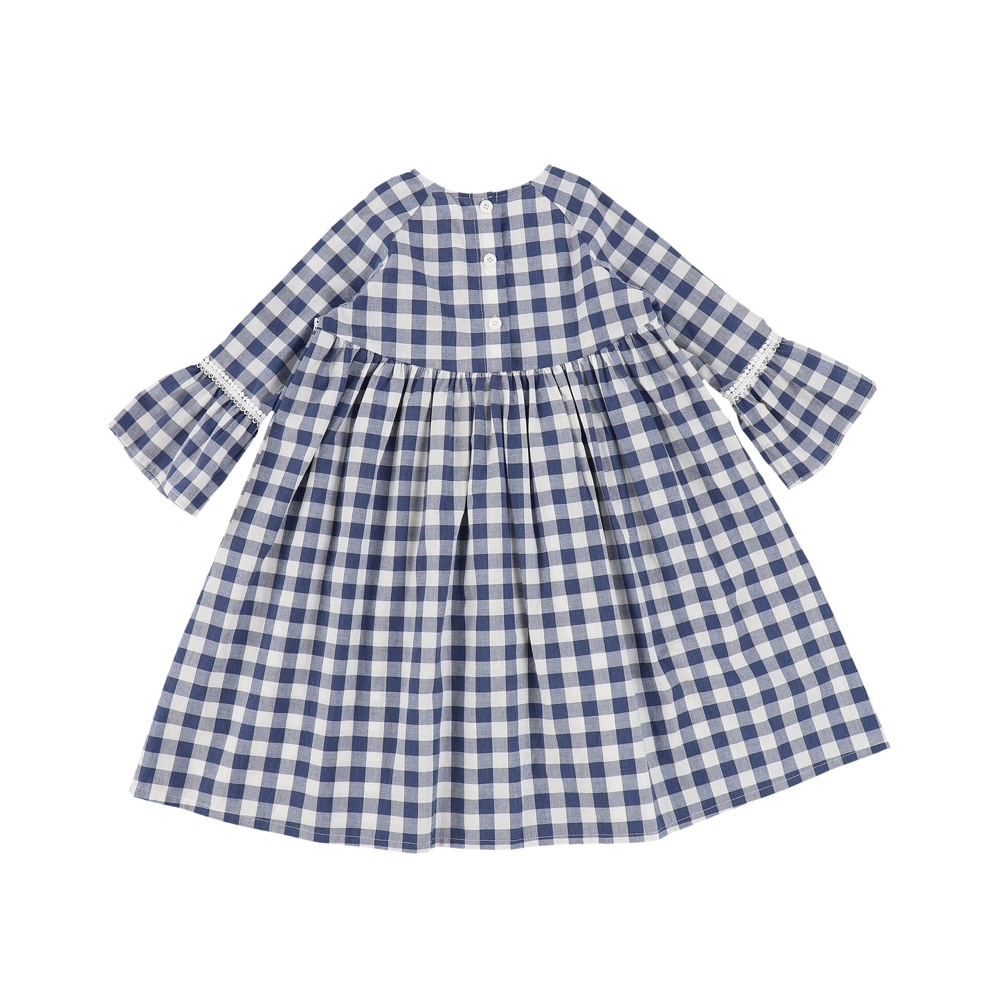 ONE CHILD NAVY AND WHITE CHECKERED SWING DRESS [Final Sale]