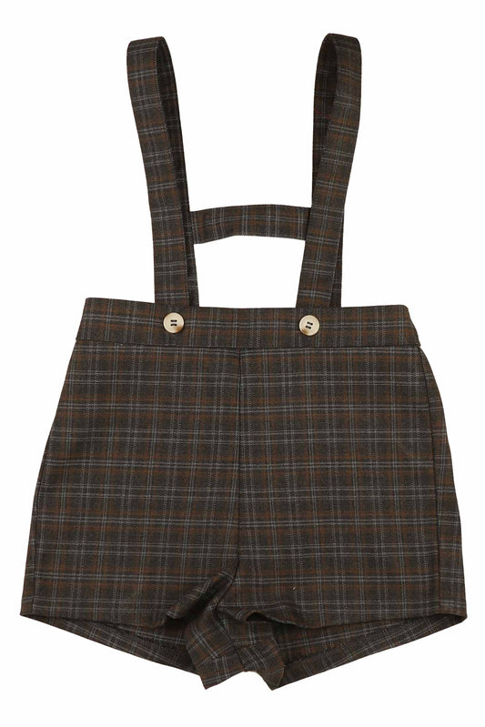Noma Charcoal Plaid Back Detail Overall [Final Sale]