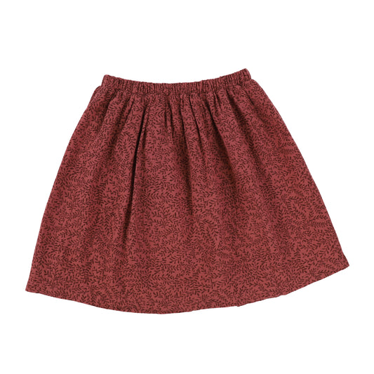 Nine Rosewood Branch Print Flare Skirt [Final Sale]