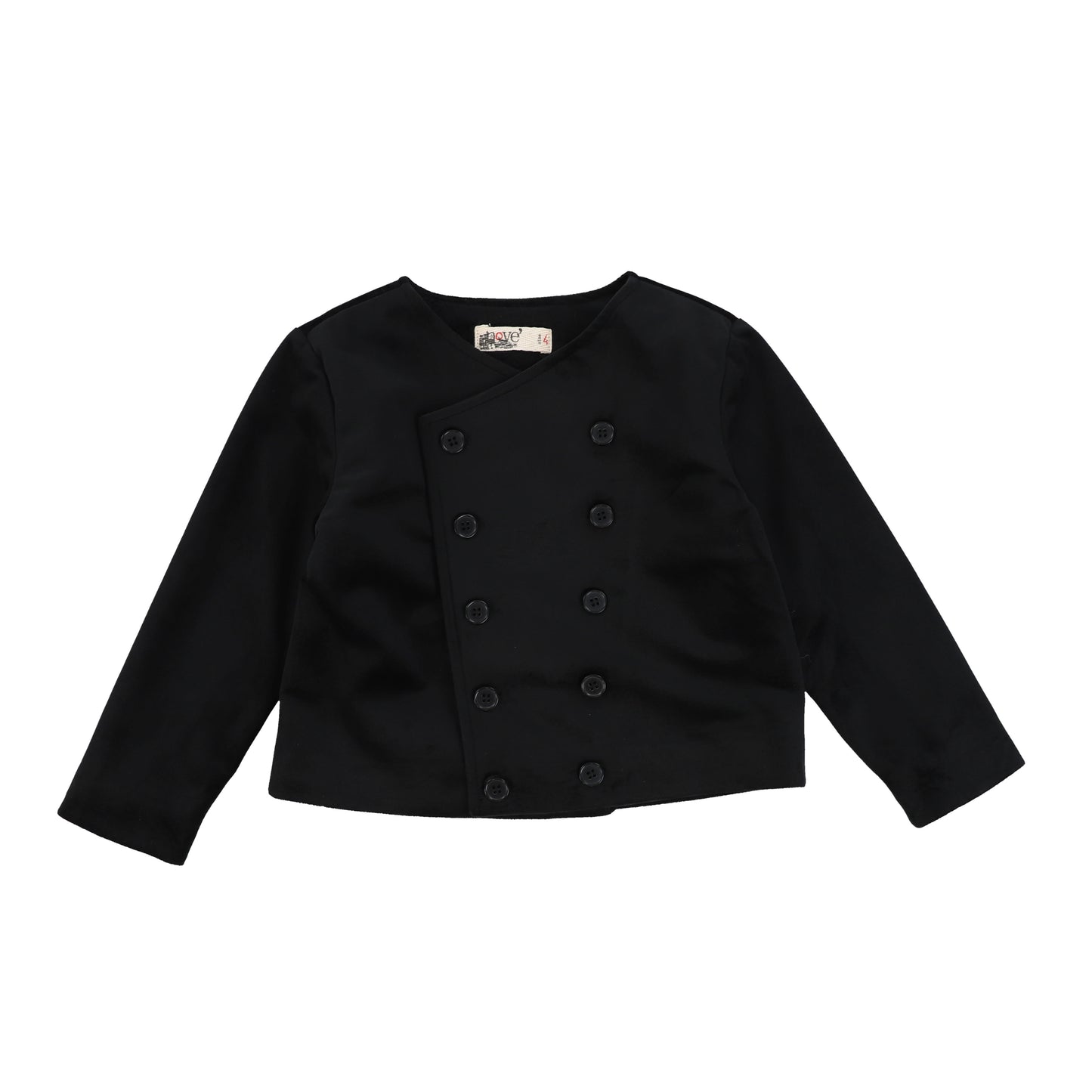 Nove Black Double Breasted Velvet Jacket [Final Sale]