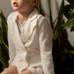 BAMBOO IVORY DOUBLE BREASTED LINEN BLAZER [Final Sale]