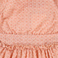 Atelier Parsmei Peach Embroidered Puff Sleeve Dress [Final Sale]