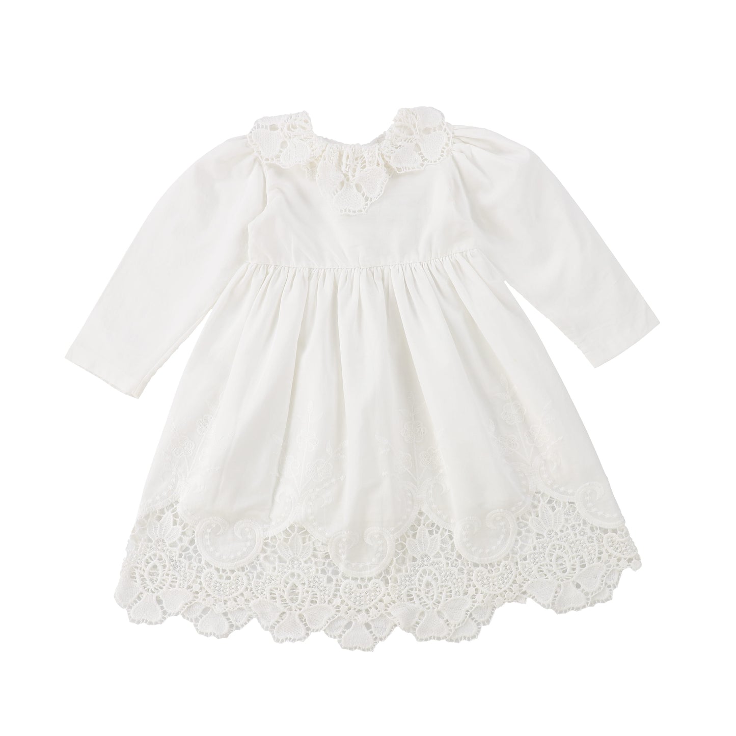 PERNILLE WHITE LACE TRIM DRESS [Final Sale]