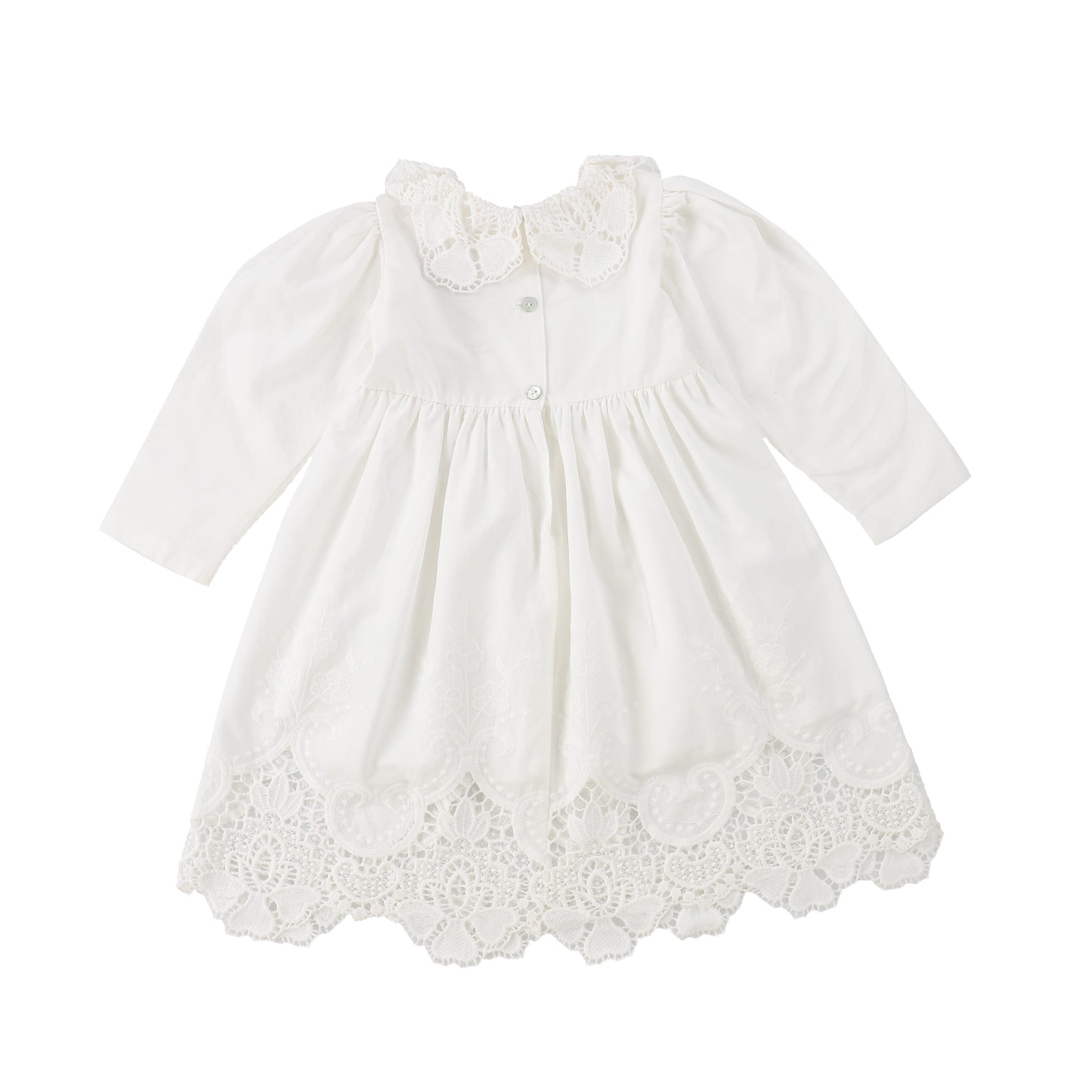 PERNILLE WHITE LACE TRIM DRESS [Final Sale]