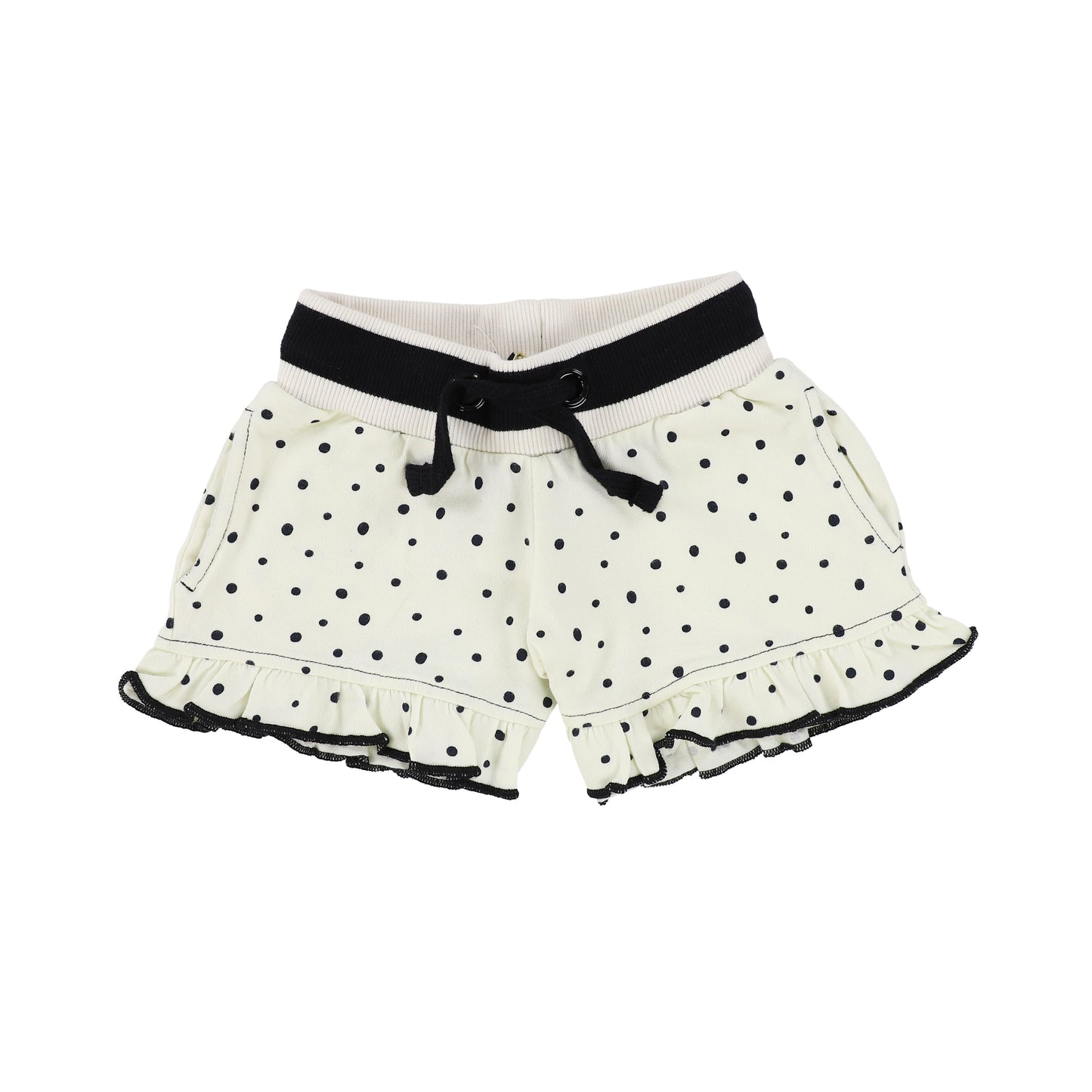 SUNCRACY CREAM POLKA DOT RUFFLE SHORTS [Final Sale]