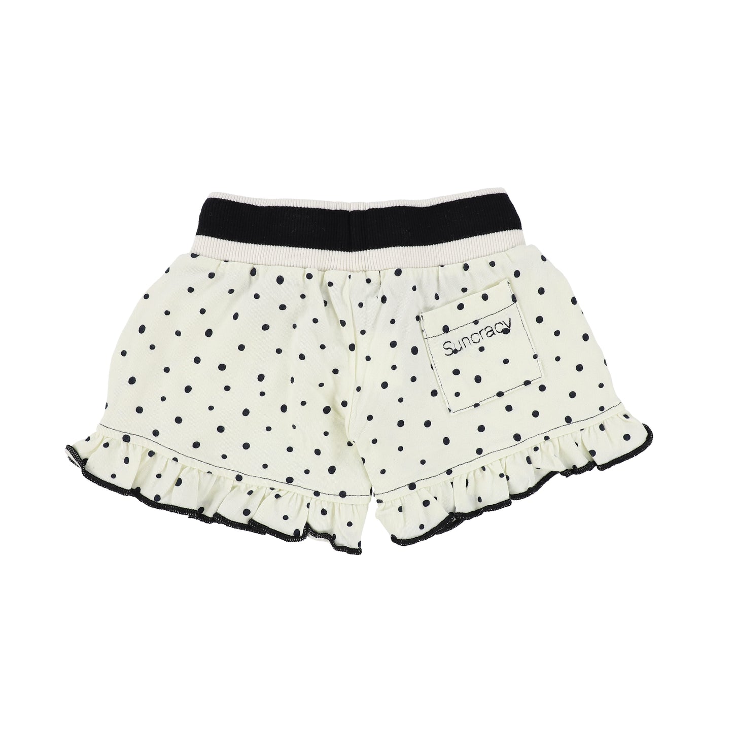 SUNCRACY CREAM POLKA DOT RUFFLE SHORTS [Final Sale]