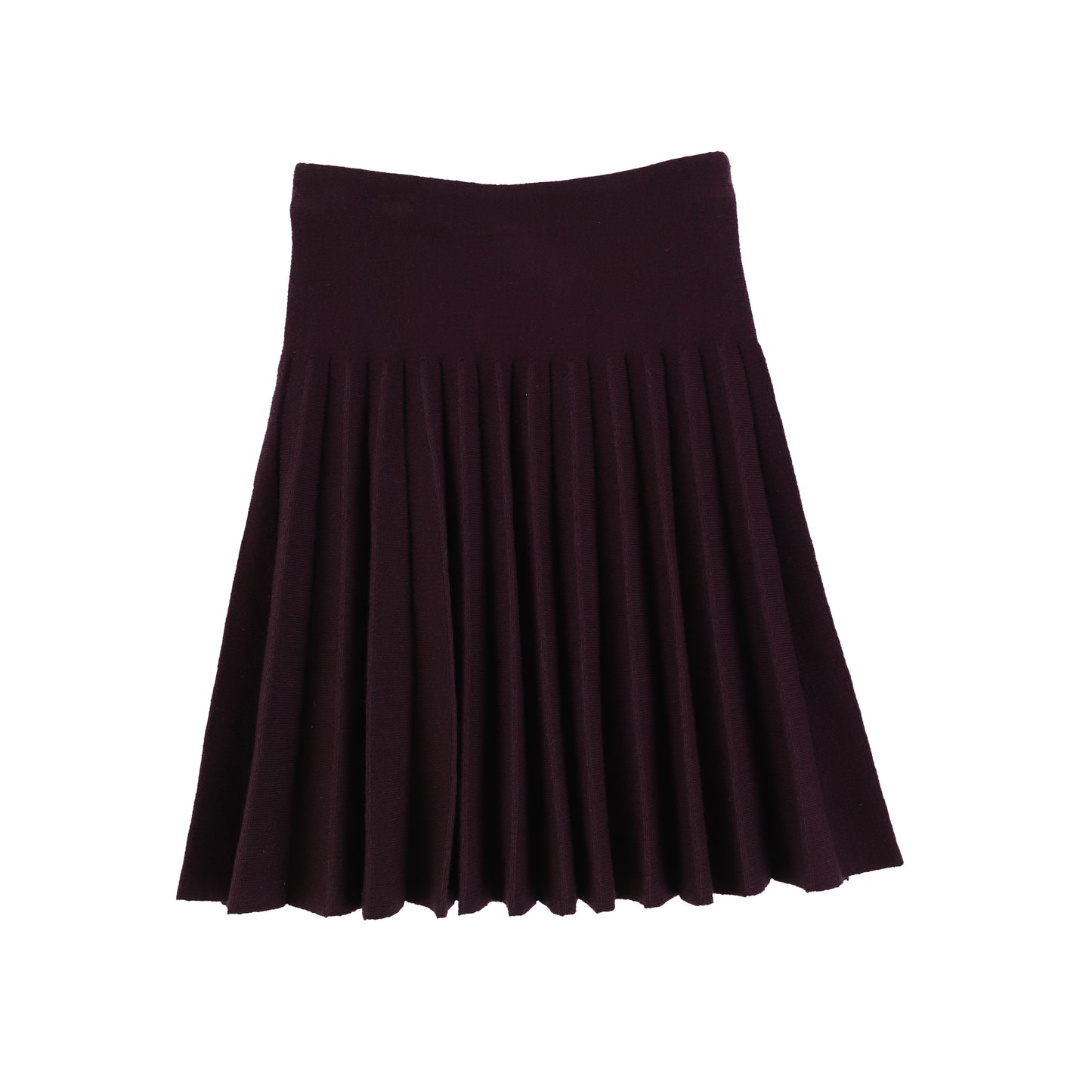 Lilou Plum Pleated Knit Skirt [Final Sale]