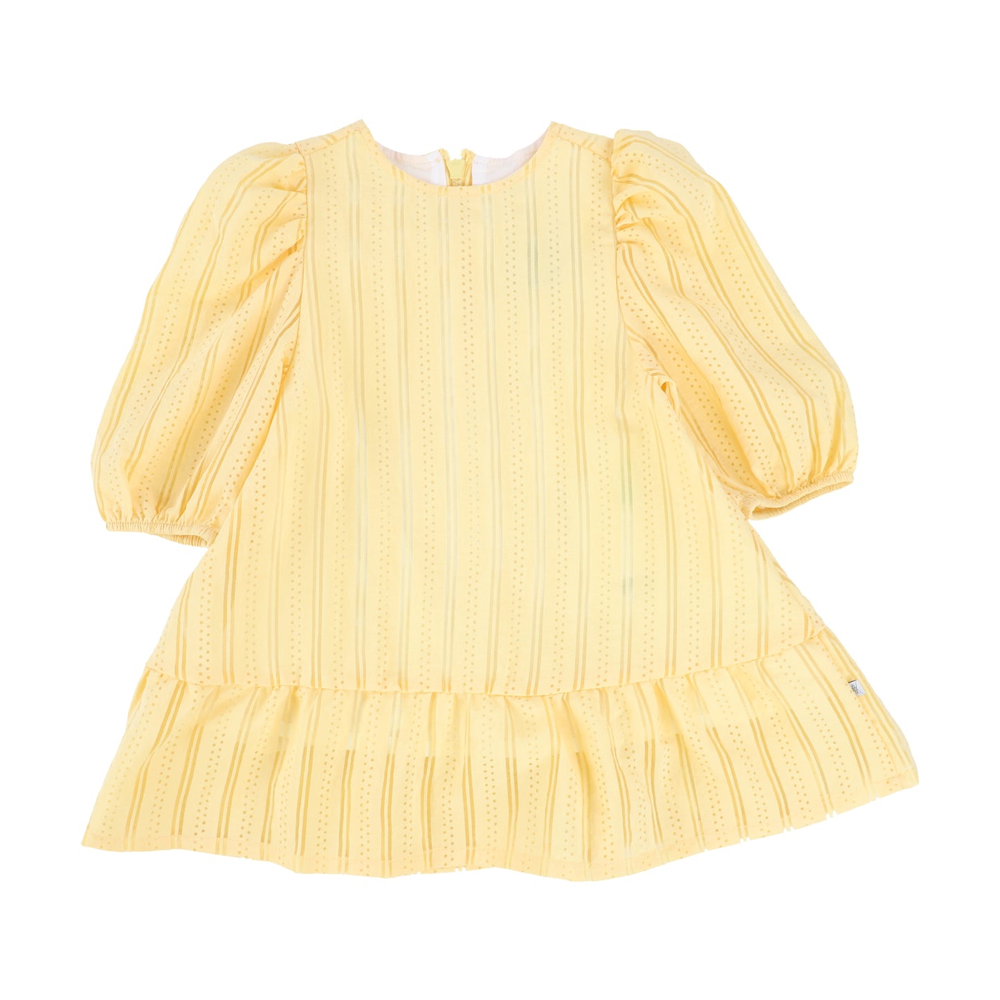 Repose Soft Yellow Stripe Puff Sleeve Dress [Final Sale]