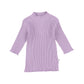 REPOSE LILAC RIBBED MOC NECK TOP [Final Sale]