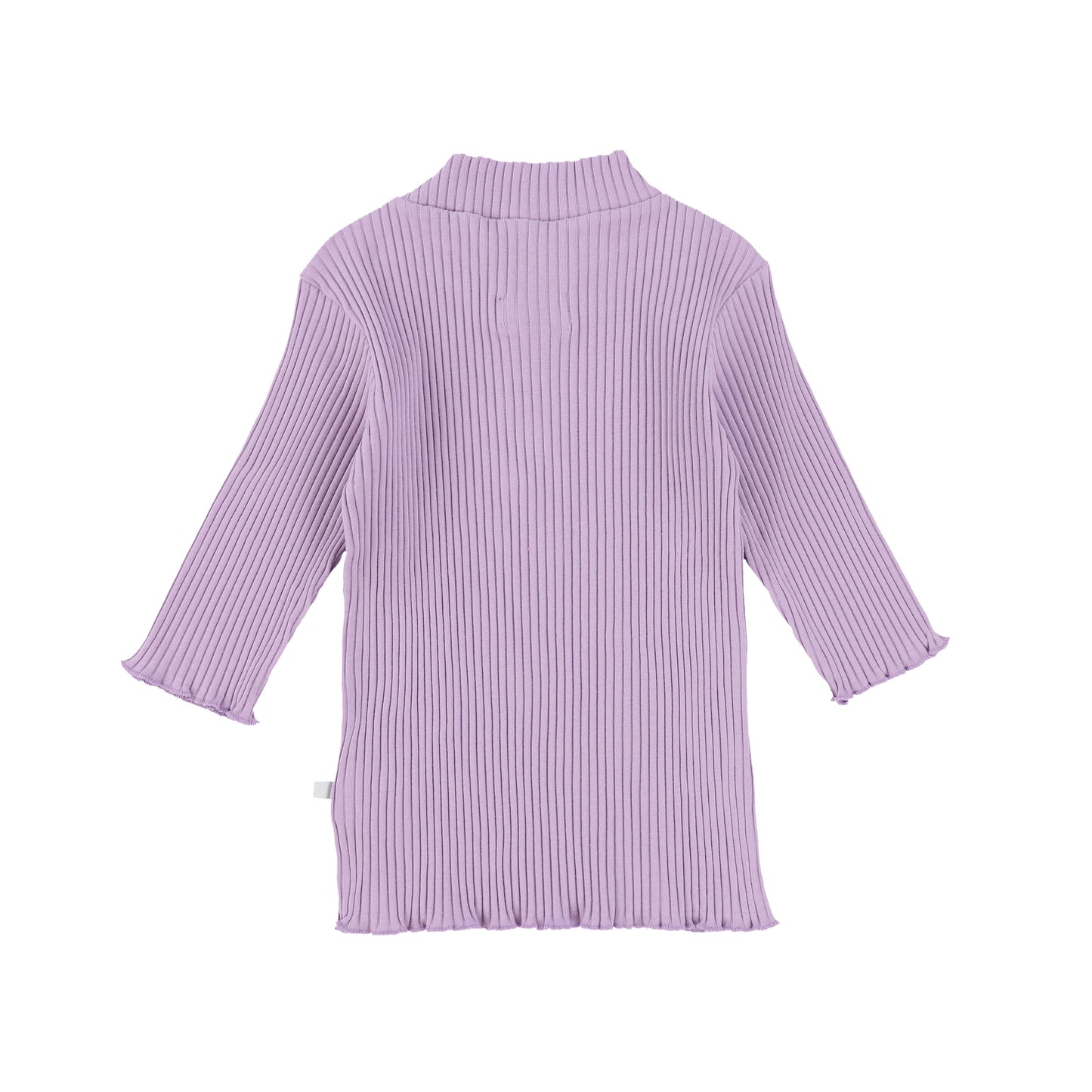 REPOSE LILAC RIBBED MOC NECK TOP [Final Sale]