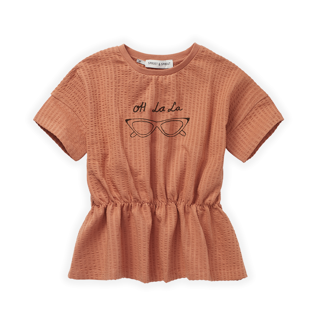 SPROET & SPROUT RUST SHADES PEPLUM TOP [Final Sale]