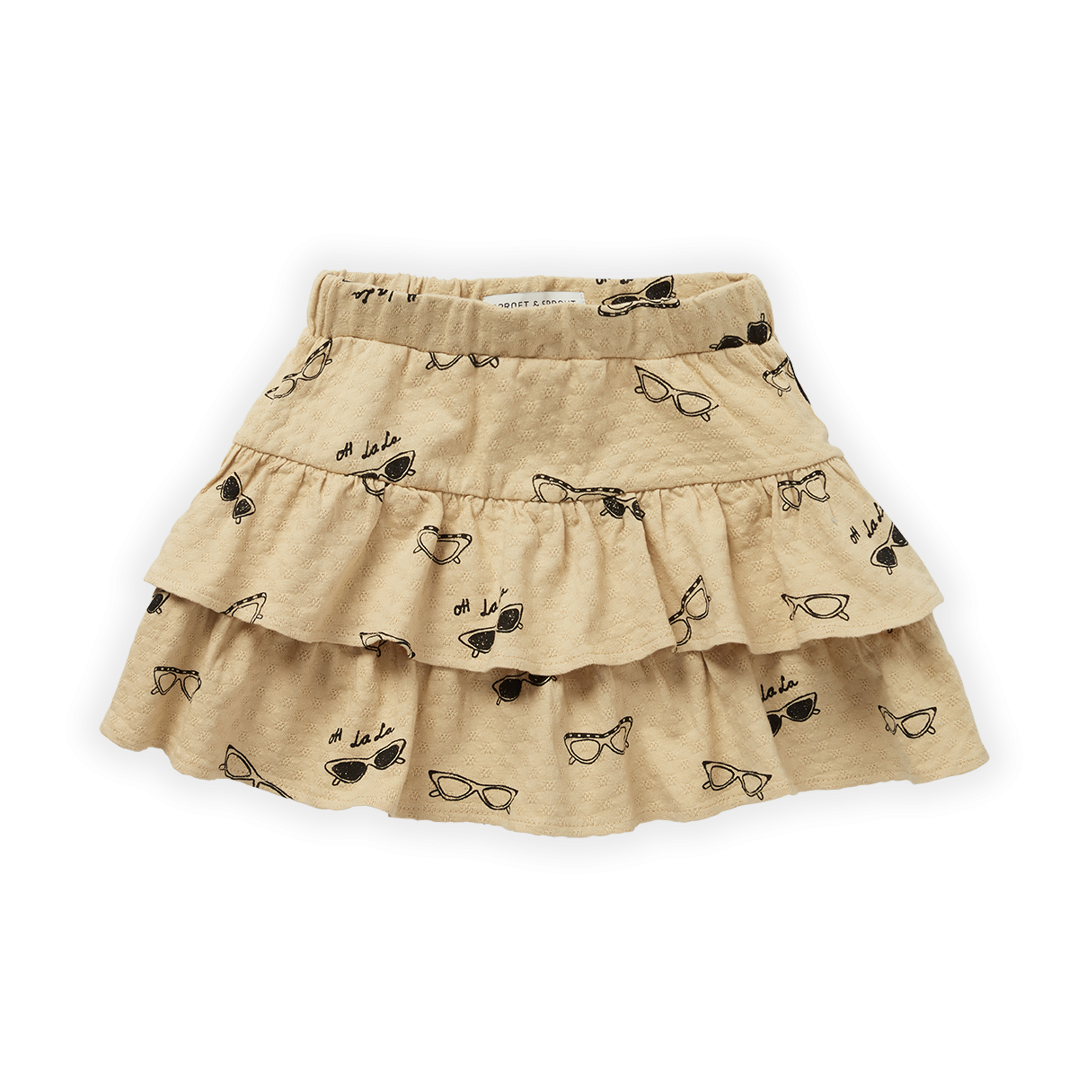 SPROET & SPROUT OLIVE RUFFLE SHADES PRINT SKIRT [Final Sale]