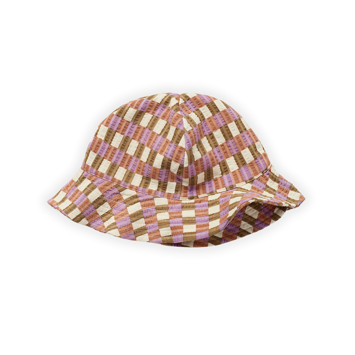 SPROET & SPROUT LILAC BLOCK CHECK PRINT SUN HAT [Final Sale]