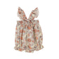 LOUIS LOUISE BABY PINK FLORAL SMOCKED RUFFLE ROMPER [Final Sale]