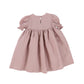 CERA UNA VOLTA PASTEL PINK EMBROIDERED FLORAL BIBBED DRESS [Final Sale]