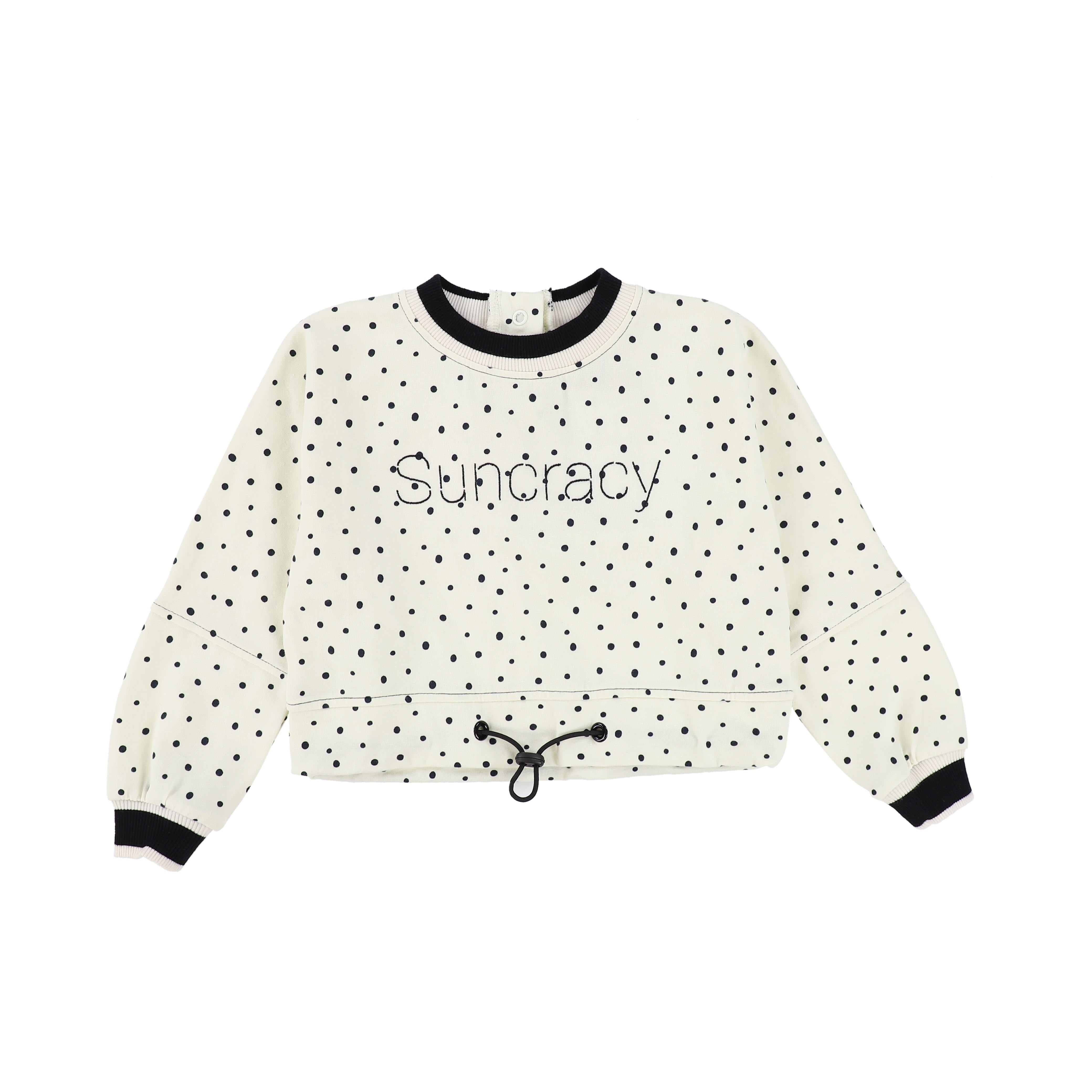 White drawstring online sweatshirt