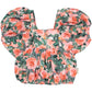 Piupiuchick Rose Print Puff Sleeve Top [Final Sale]