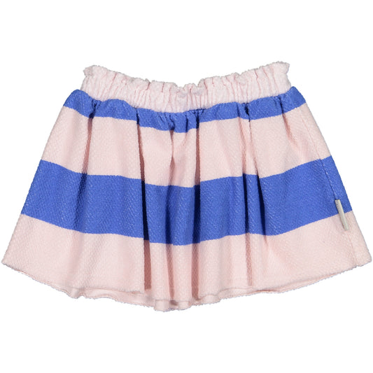 Piupiuchick Pink/Blue Stripe Terry Skirt [Final Sale]