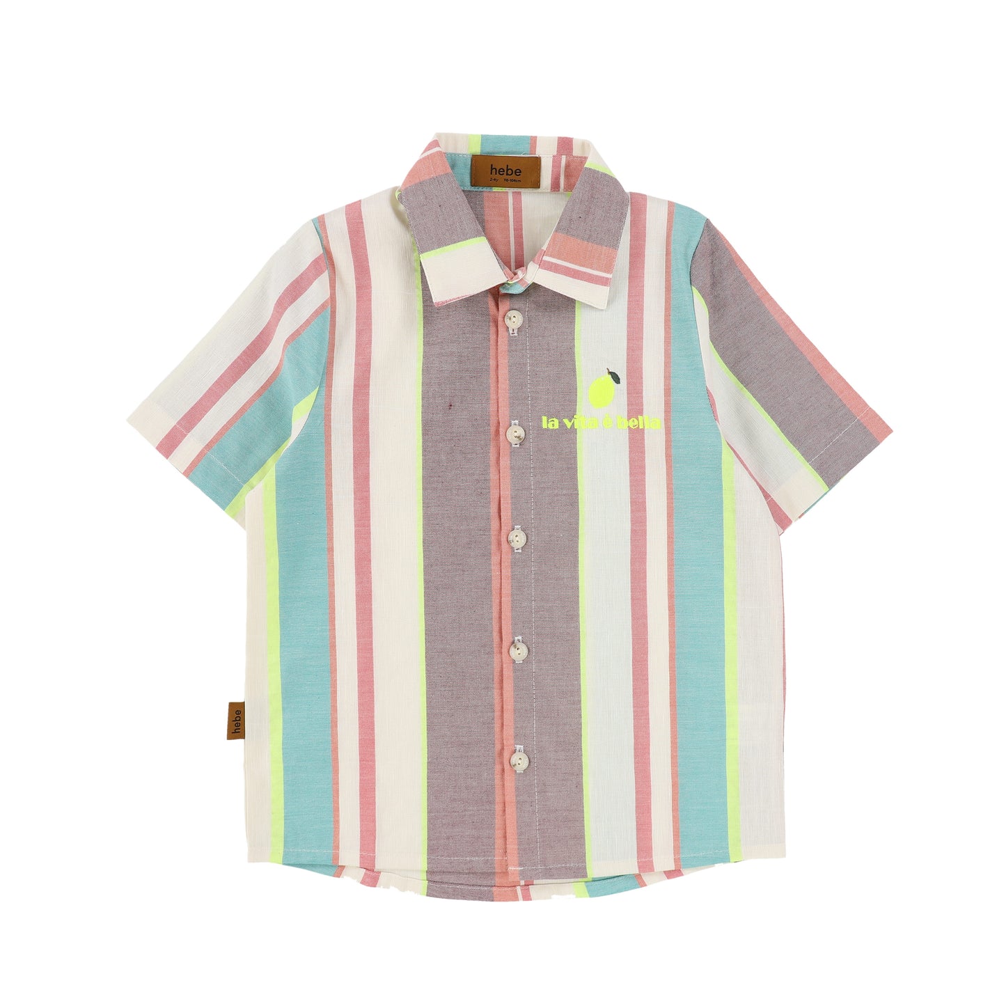 HEBE MULTI COLOR SUMMER STRIPE SHIRT [Final Sale]