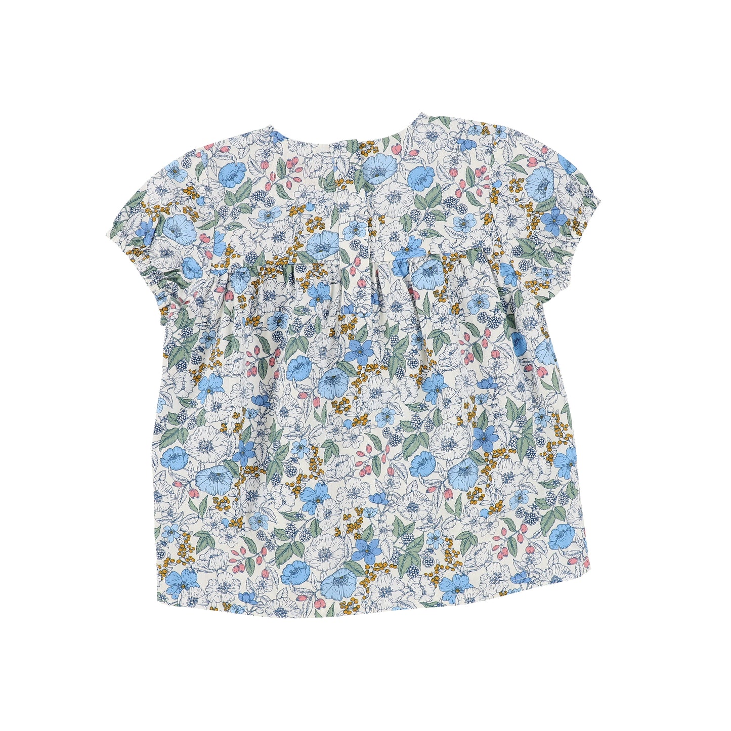 SWEET THREADS MULTI FLORAL PUFF SLEEVE TOP [Final Sale]