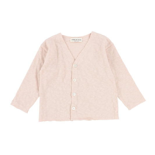 Babe And Tess Soft Pink Marled Cardigan [Final Sale]